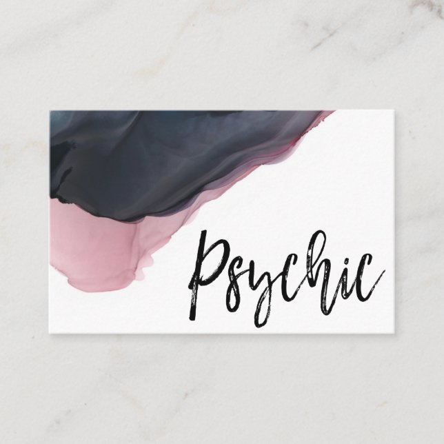 Carte De Visite *~* Aquarelles Lecteur intuitif moyen psychique (Devant)