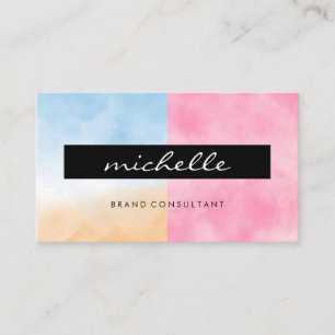 Carte De Visite Aquarelles Simple et coloré