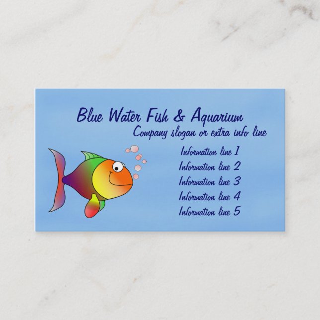 Carte de visite Aquarium Fish (Devant)