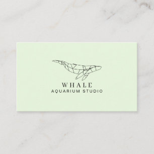 Carte De Visite Aquarium vert doux à basse densité Poisson Baleine