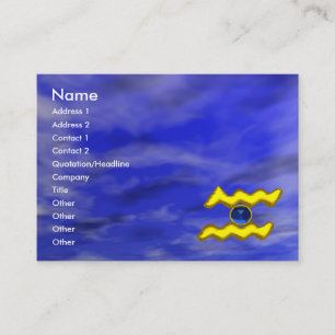 Carte De Visite AQUARIUS GOLD JEWEL, saphir bleu, jaune