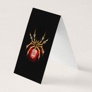 Carte De Visite Araignée en vapeur noire