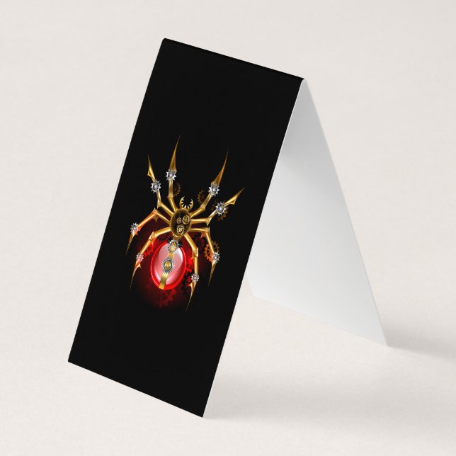 Carte De Visite Araignée en vapeur noire (Dos)