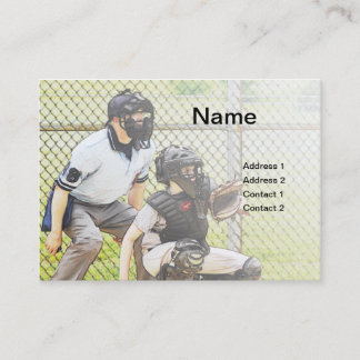 Carte De Visite arbitre de baseball