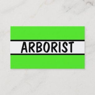Carte De Visite Arboriste Neon Green