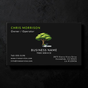 Carte De Visite Arboriste Services d'arbre
