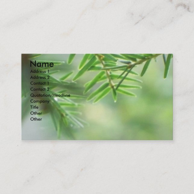 Carte De Visite Arbre (Devant)