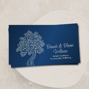 Carte De Visite Arbre à branches en spirale élégant et fantaisiste