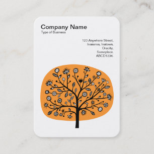 Carte De Visite Arbre à fleurs II - Orange clair