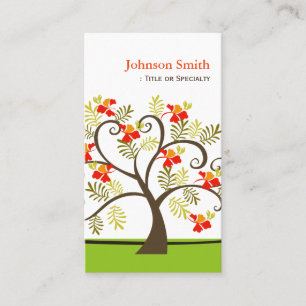 Carte De Visite Arbre à spirale d'automne - Unique et élégant