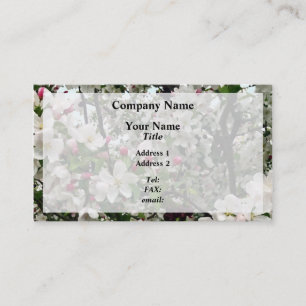 Carte De Visite Arbre Apple en fleurs