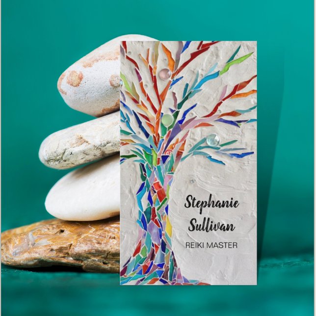 Carte De Visite Arbre arc-en-ciel Reiki (Créateur téléchargé)