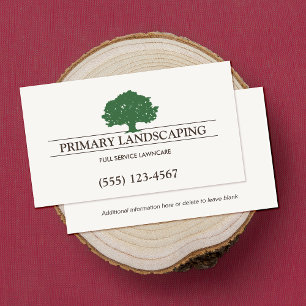 Carte De Visite Arbre d'aménagement paysager pour l'entretien des 