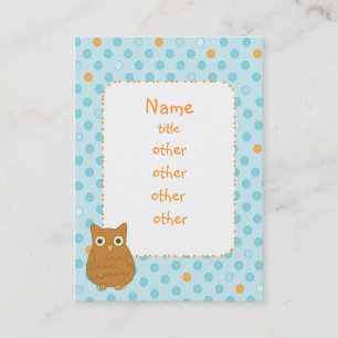 Carte De Visite Arbre de coeur de hibou