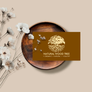 Carte De Visite Arbre de forêt de nature marron