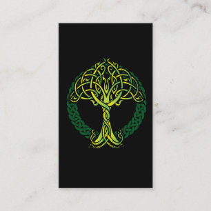Carte De Visite Arbre de Knotwork de Celtic de Viking de la vie