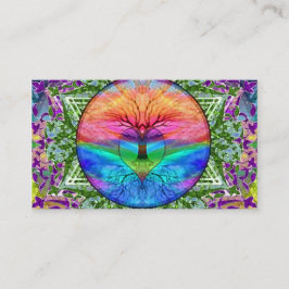Carte De Visite Arbre de la vie apaisant dans des couleurs