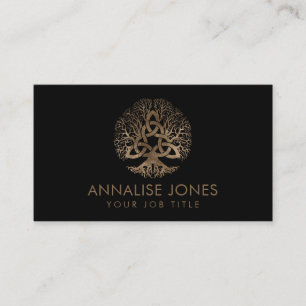 Carte De Visite Arbre de la vie avec Triquetra
