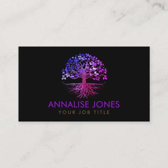 Carte De Visite Arbre de la vie - Yggdrasil (Devant)