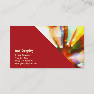 Carte De Visite Arbre de Noël avec les faisceaux lumineux