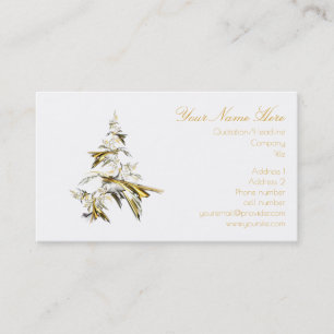 Carte De Visite Arbre de Noël blanc 001