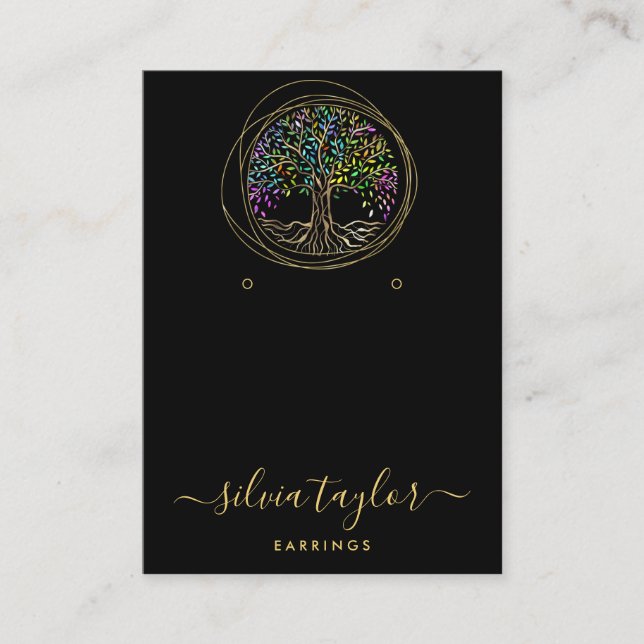 Carte De Visite Arbre de vie Arbre spirituel Organique (Devant)