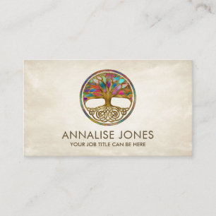 Carte De Visite Arbre de vie celtique - Yggdrasil - Mosaïque de co