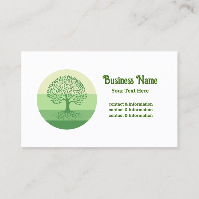 Carte De Visite arbre de vie, jour d'arbre (Dos)
