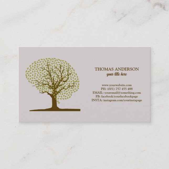 Carte De Visite Arbre de vie moderne Wellness Life Coach (Devant)