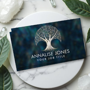 Carte De Visite Arbre de vie - Yggdrasil Perle sur Coquille d'orme