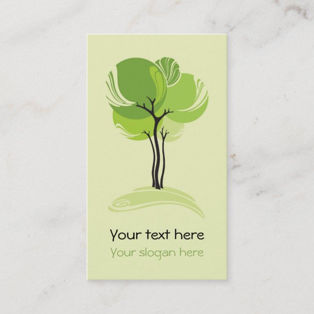 Carte de visite Arbre Dessin (Devant)