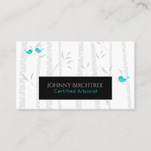 Carte De Visite *~* Arbre Docteur Birch Trees Arboriste Oiseaux Bl