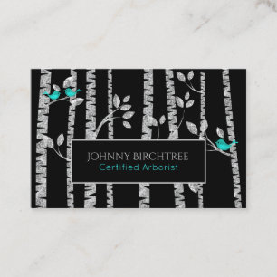 Carte De Visite *~* Arbre Docteur Birch Trees Blue Birds Arboriste