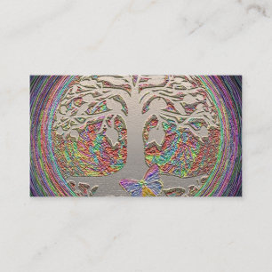Carte De Visite Arbre d'or avec Butterly