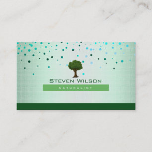 Carte De Visite Arbre élégant vert Nature Linge Jardin Paysage