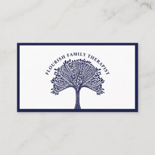 Carte De Visite Arbre familial moderne florissant et florissant