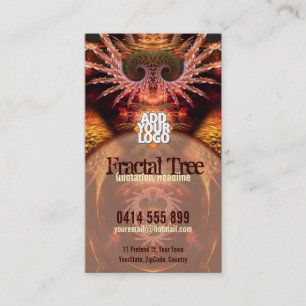 Carte De Visite Arbre fractal Visionnaire Nouvel Âge avec Logo Bus