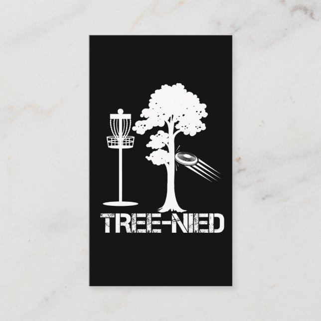 Carte De Visite Arbre Nied Funny Disc Joueur De Golf Plaisanterie  (Devant)