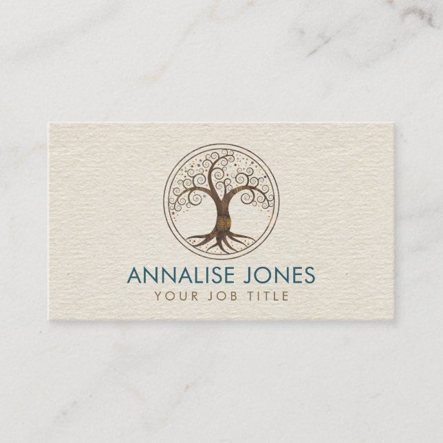 Carte De Visite Arbre spiral de vie - Yggdrasil (Devant)