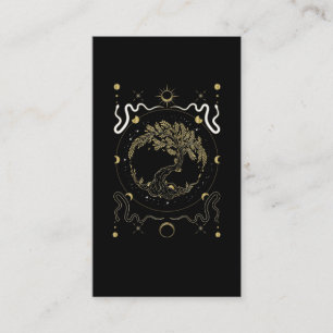 Carte De Visite Arbre spirituel Étoiles de serpent de lune de sole