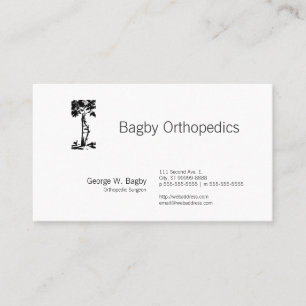 Carte De Visite Arbre tordu de chirurgie orthopédique