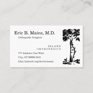 Carte De Visite Arbre tordu de chirurgien orthopédique