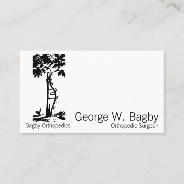 Carte De Visite Arbre tordu de la chirurgie orthopédique (Devant)