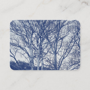 Carte De Visite Arbres en hiver - Effet Cyanotype