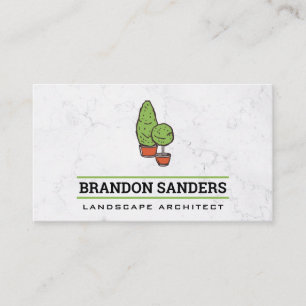 Carte De Visite Arbres en Plante pointillé   Paysage