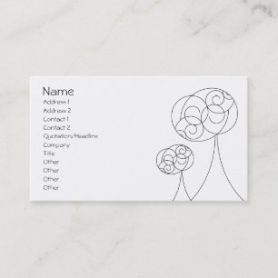 Carte De Visite Arbres minimalistes
