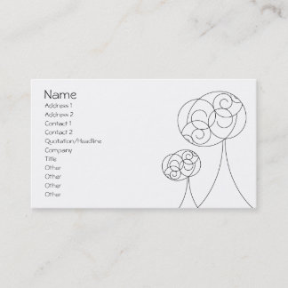 Carte De Visite Arbres minimalistes
