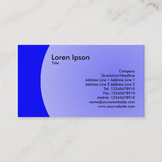 Carte De Visite Arc Design - Bleu (Devant)