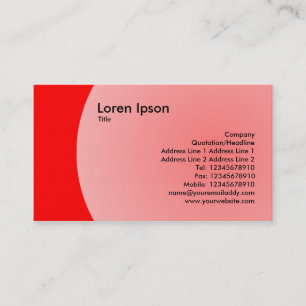 Carte De Visite Arc Design - Rouge