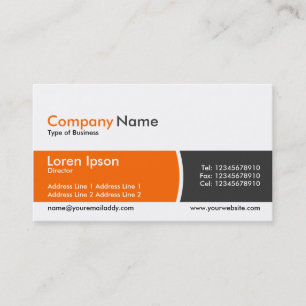 Carte De Visite Arc Divié Band - Orange and Dark Grey